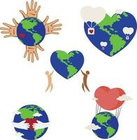 World Humanitarian Day Celebration Sticker. Vector Illustration