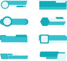 Lower Third Button Bar Vector Set