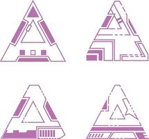 HUD Futuristic Triangle Simple Pattern. Vector Illustration