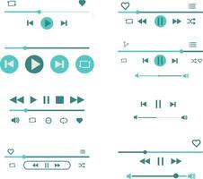 Music Player Icon Overlay In Vector. Digital Technology vector