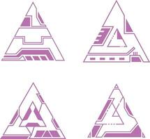 HUD Futuristic Triangle Simple Pattern. Vector Illustration