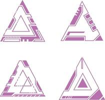 HUD Futuristic Triangle Simple Pattern. Vector Illustration