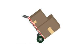 hand truck delivery, showcasing a hand truck or dolly symbol in a colorful and dynamic manner. This graphical representation effectively captures the concept of a hand truck used for transportation vector