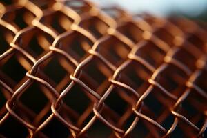 wooden mesh fence background and texture, AI Generated photo