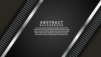 Combined abstract overlapping layers background with silver textured lines decoration. Luxury and premium concept vector design template for using modern cover elements, banners, cards