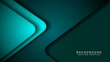 Overlapping turquoise green background vector layer for background design