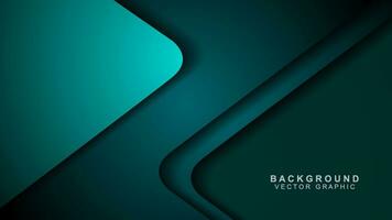 Overlapping turquoise green background vector layer for background design