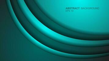 abstract business banner background design with green curves vector