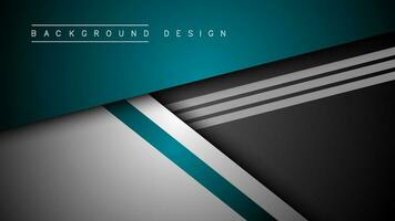 Turquoise green and blue background vector layers overlapping on dark space for background design