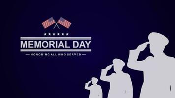 Memorial Day Background Text Design. Respect All Who Serve. Vector illustration.