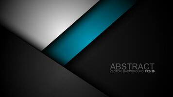 Turquoise green and blue background vector layers overlapping on dark space for background design