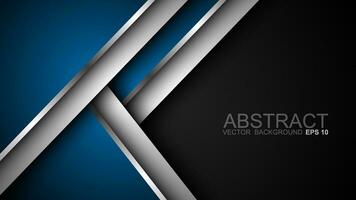 The blue overlap layer with the silver outline layer. for the background design vector