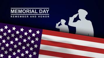 Memorial Day Background Text Design. Respect All Who Serve. Vector illustration.