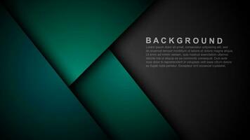 Turquoise green and blue background vector layers overlapping on dark space for background design