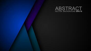 Blue background vector layer overlapping on dark space for background design