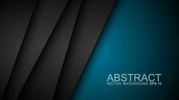 Turquoise green and blue background vector layers overlapping on dark space for background design