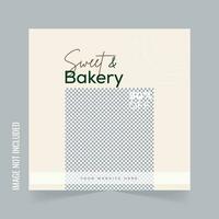 Customizable Cake Bakery Social Media Post Design vector