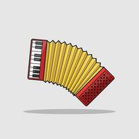 The Illustration of Red Accordion vector