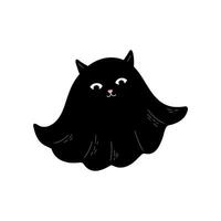 negro fantasma gatos vector