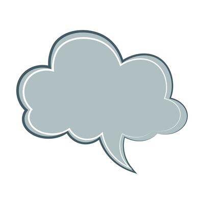 Speech  bubble  icon. Flat  design. Isolated white background