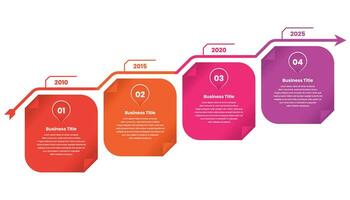 camino a éxito escalera paso infografía cronograma modelo con flecha forma vector