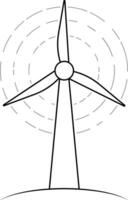 Wind farm power station plant windmill environmentally friendly green energy vector