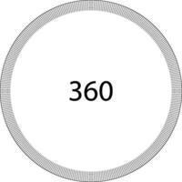 Circle dial scale division round template circular dial scales 360 vector