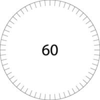 Circle dial scale division round template circular dial scales 60 vector