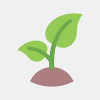 Icon plant. Ecology and environment elements. Icons in flat style. Good for prints, posters, logo, infographics, etc. vector