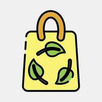 Icon eco bag. Ecology and environment elements. Icons in filled line style. Good for prints, posters, logo, infographics, etc. vector