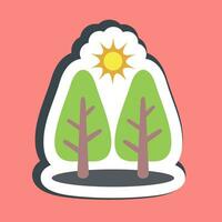 Sticker forest. Ecology and environment elements. Good for prints, posters, logo, infographics, etc. vector