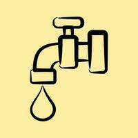 Icon save water. Ecology and environment elements. Icons in hand drawn style. Good for prints, posters, logo, infographics, etc. vector