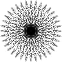 Mandala shape snowflakes complex abstract geometrical figure vector