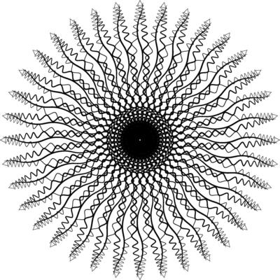 Mandala shape snowflakes complex abstract geometrical figure