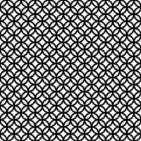 Seamless pattern intersecting circles, rings template stained glass window ring vector
