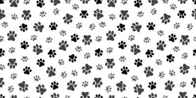 Dog, cat footprint seamless pattern. Pet animal footprint stamp background. Puppy doodle abstract wallpaper. Vector