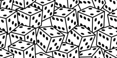 black white dice seamless pattern vector
