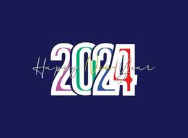 feliz año nuevo 2024 vector