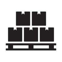 Pallet icon, cargo symbol vector illustration.