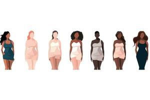 Body Positivity vector flat minimalistic isolated illustration