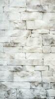 White stone wall texture background. ai generated photo