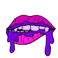 rosado Víspera de Todos los Santos sublimación - labio mordiendo hembra vampiro png