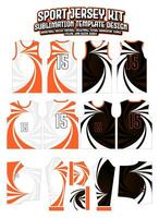 Swirl Orange Jersey Design Sportswear Pattern Template vector