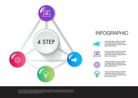 Infographic template  step analysis for marketing vector