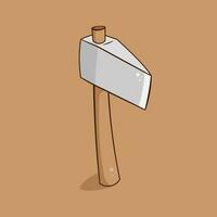 3d Standing Axe wood target, suitable for axe throwing club logo design or game asset vector