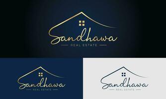 Building and Construction real estate logo design template Vector