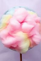 Tasty cotton candy on white background, AI Generated photo