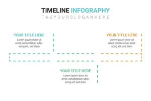 conjunto de 3 paso cronograma infografía pasos en realista estilo vector