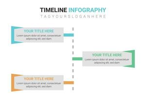 conjunto de 3 paso cronograma infografía pasos en realista estilo vector