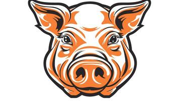 Adorable Pig Image Discover the Charm of a Playful and Cute Farm Animal vector